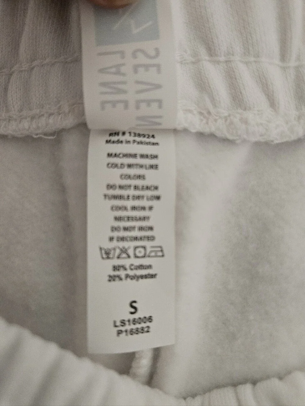 NWOT/ Lane Seven White 'Drip' Graphic Jogger Sweatpants